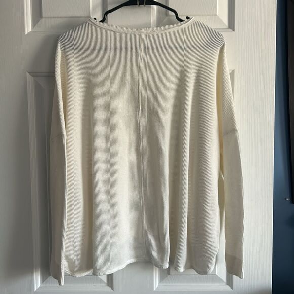 Anthropologie Waffle Knit Pullover Blouse Top Size S - Picture 7 of 7